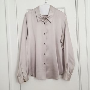 Vintage silver metallic blouse. Size 12